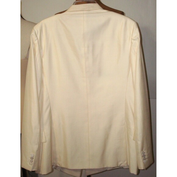 New NWT 50 IT FR Tuxedo Mens Jacket 40 US Italy Valentino Cream White Designer - Picture 10 of 16